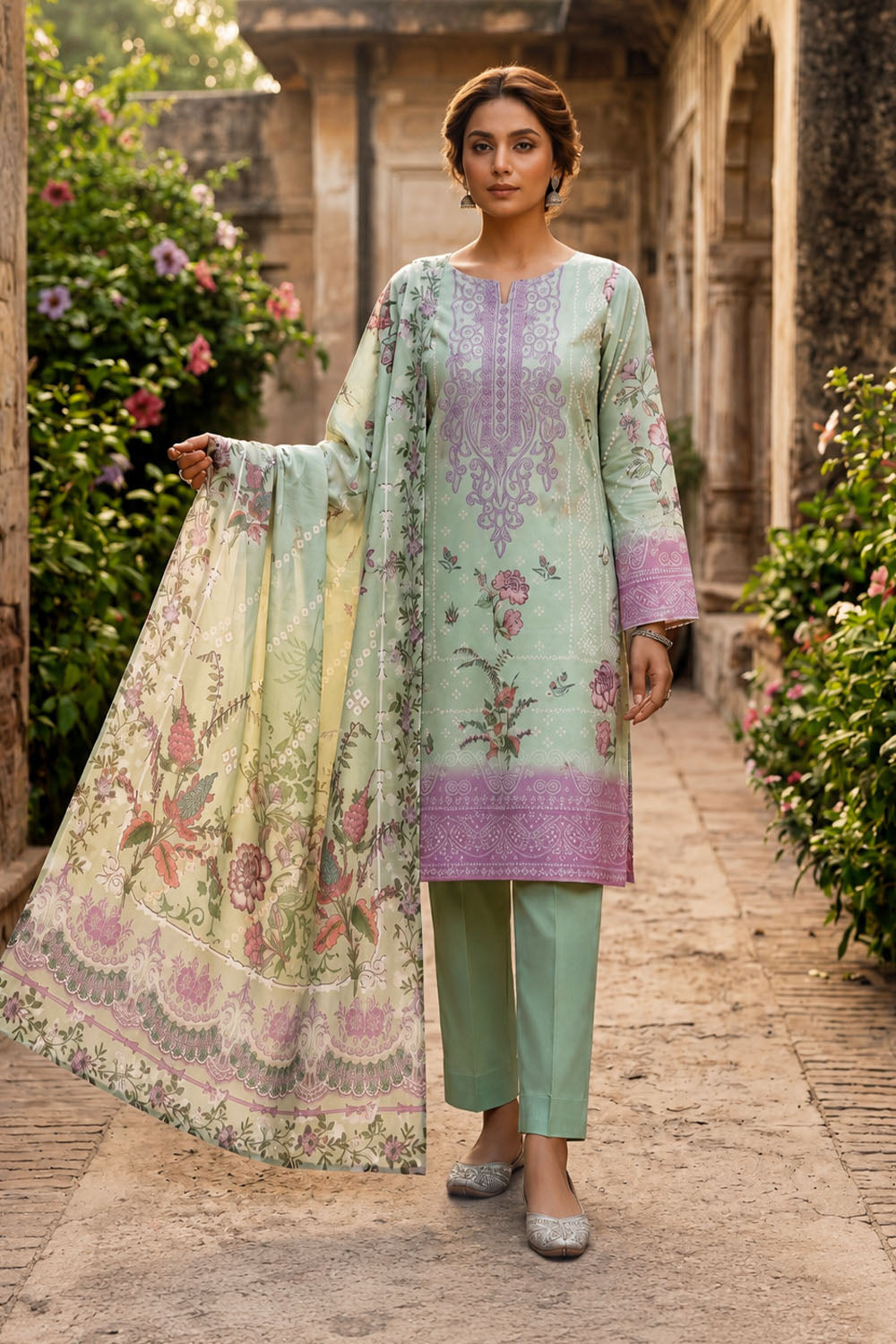 CHUNRI LAWN 3 PIECE SUIT