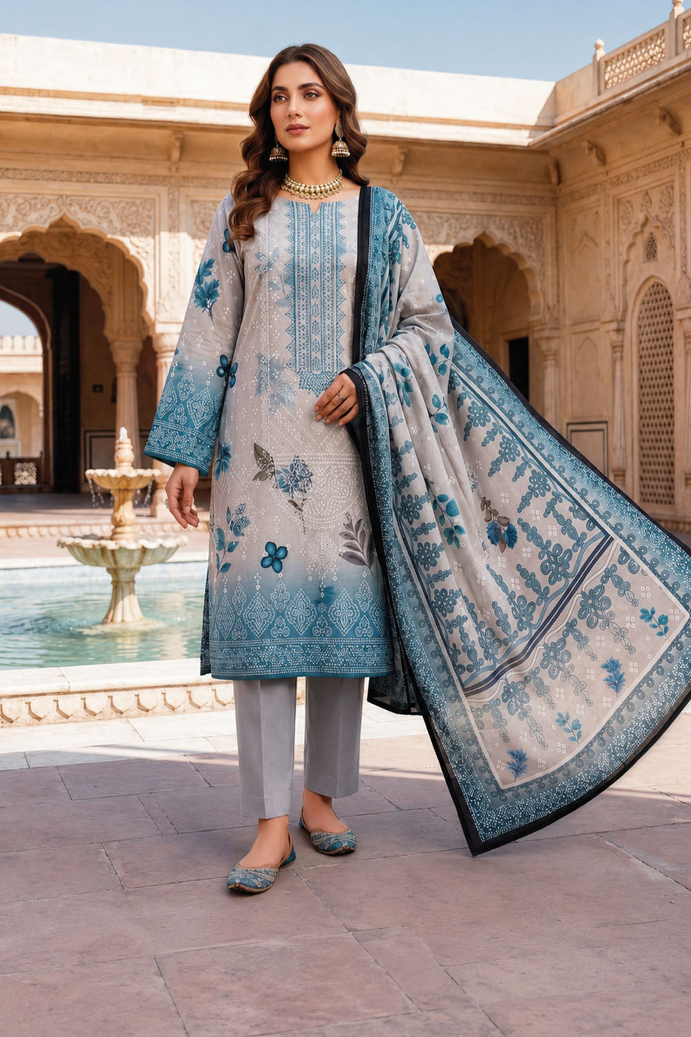 CHUNRI LAWN 3 PIECE SUIT